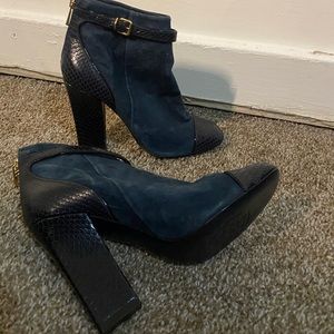 Tory Burch Heels Blue and Black Leather
